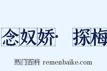 念奴娇·探梅是什么意思的图片